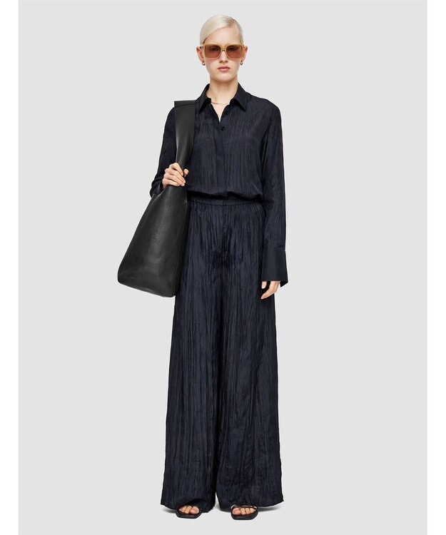 JOSEPH 【洗える】ハボタイ　ワイドレッグトラウザーズ Navy