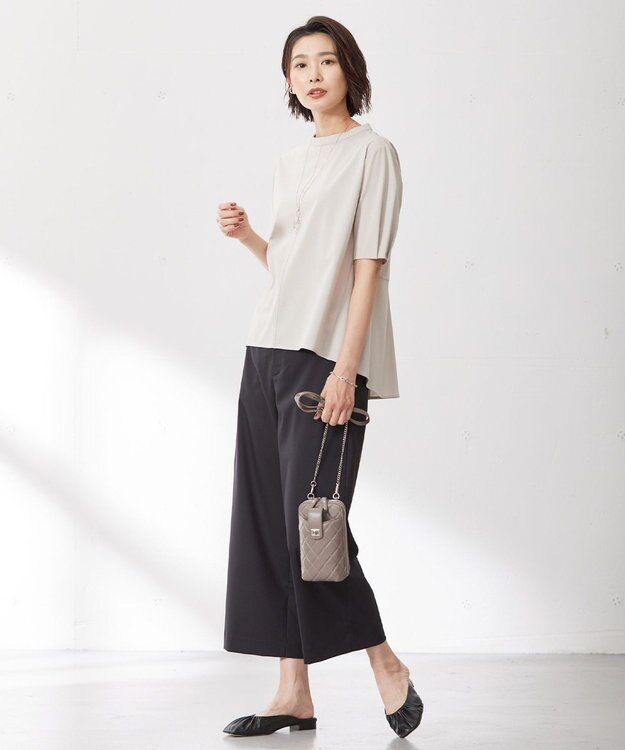 J.PRESS LADIES ラインドロップ ネックレス シルバー系