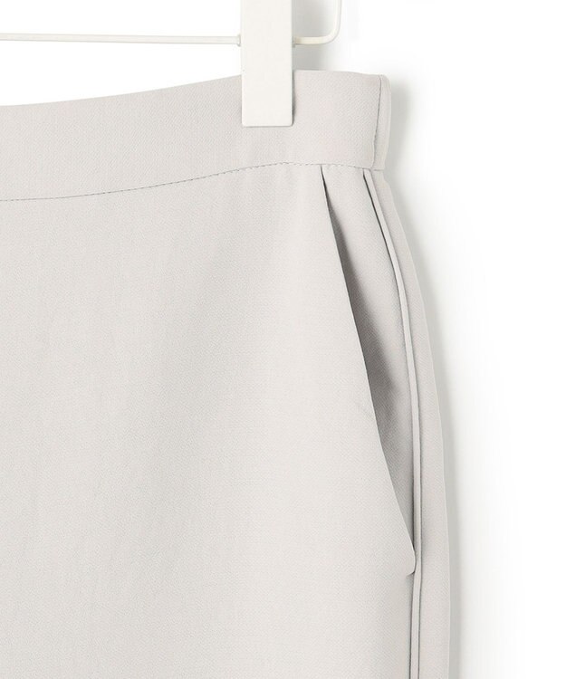 ICB L 【洗える】 ダブルクロスクレープ ストレートパンツ トープ系