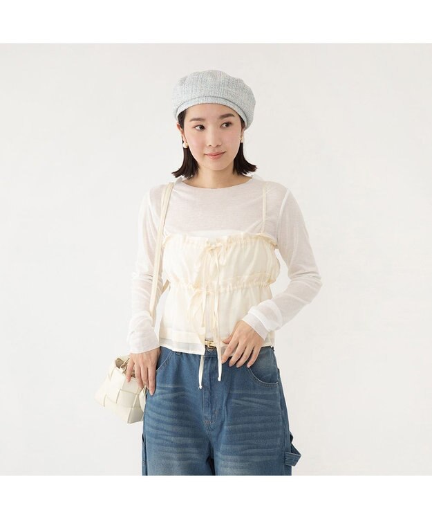 林八百吉商店 un chapeau  ツイードベレー サックス