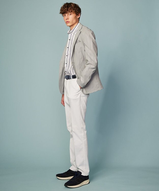 JOSEPH ABBOUD 【オーガニックコットン】オーガニックコードストライプ シャツ ダークブラウン系1