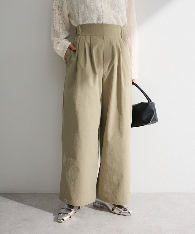 Green Parks ツータックイージーパンツ Khaki