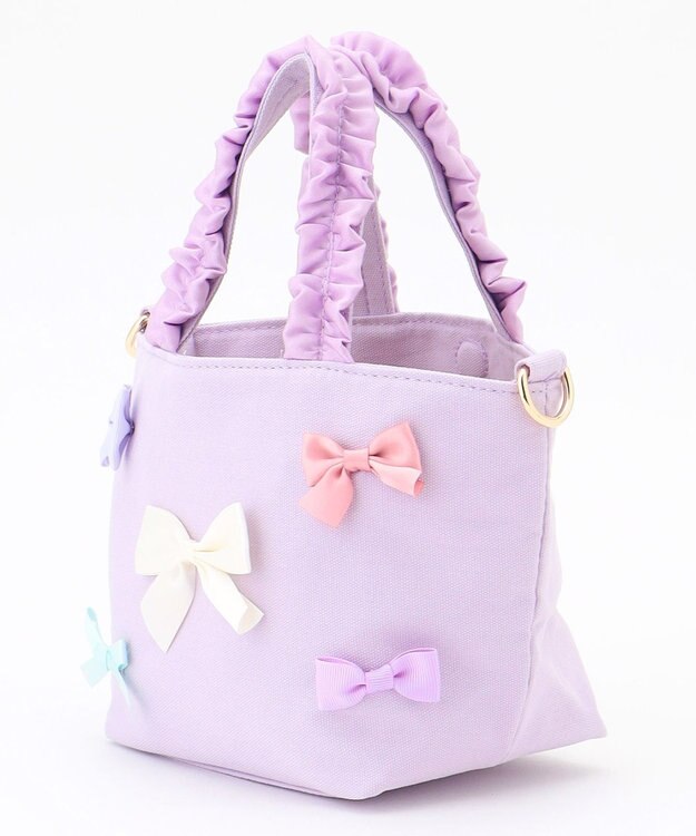 ANY KIDS リボン 2WAYバッグ ラベンダー