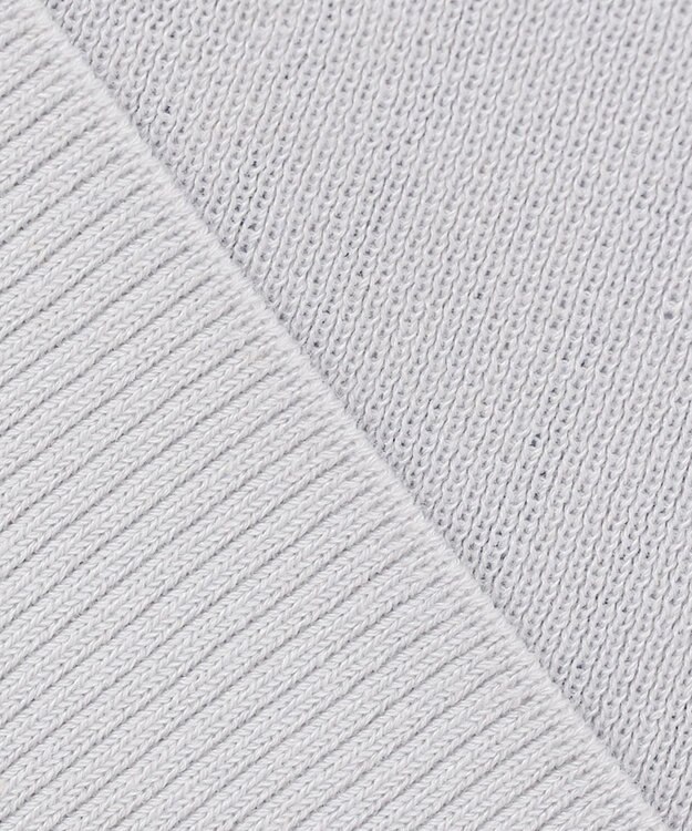 自由区 【洗える】ハイツイストコットンアセテート バックデザイン プルオーバーニット ライトグレー系1