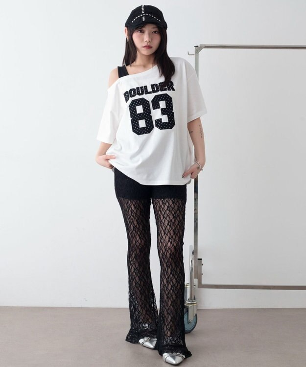 WEGO レースフリルパンツ ブラック