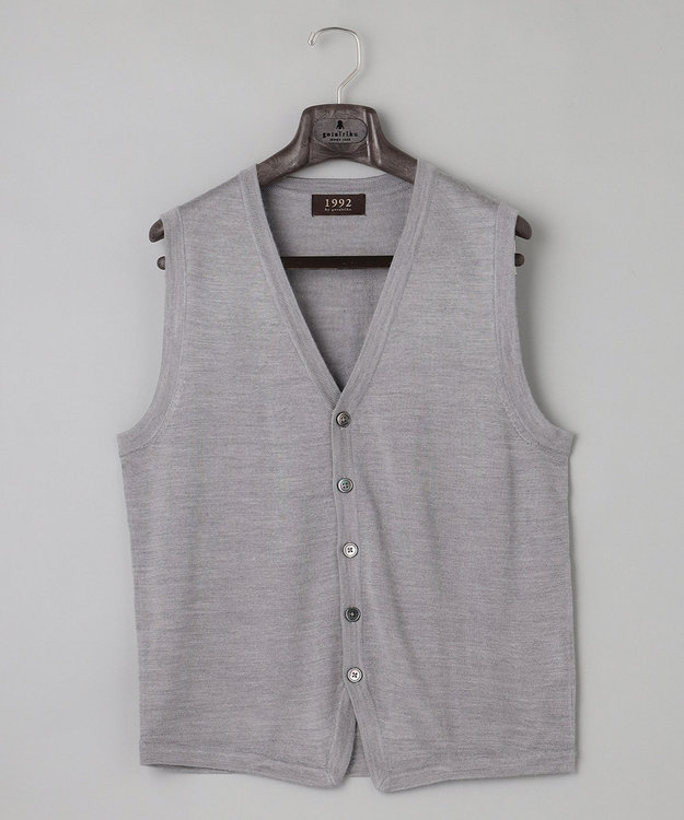 GOTAIRIKU 【ベーシックニット】ハイゲージニットベスト グレー系