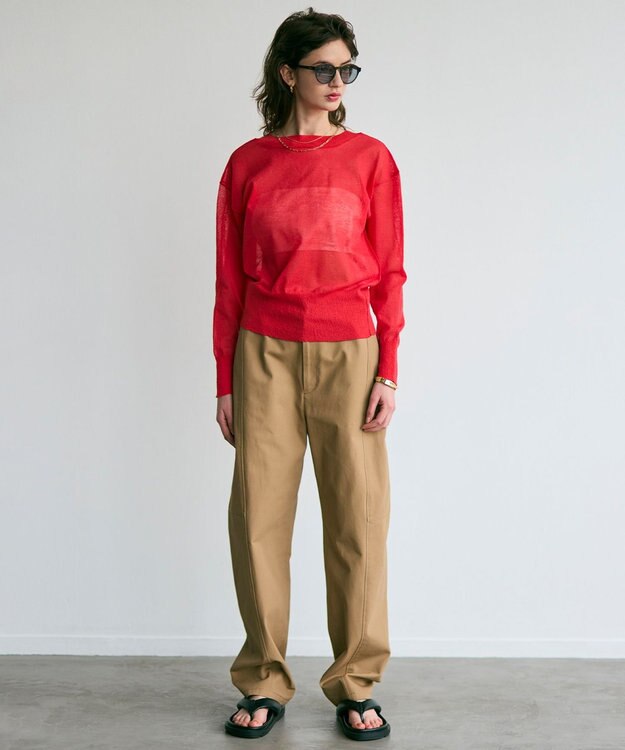 BEIGE， 【洗える】GAZANIA / コットンチノカービーパンツ Camel Beige