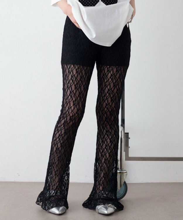 WEGO レースフリルパンツ ブラック