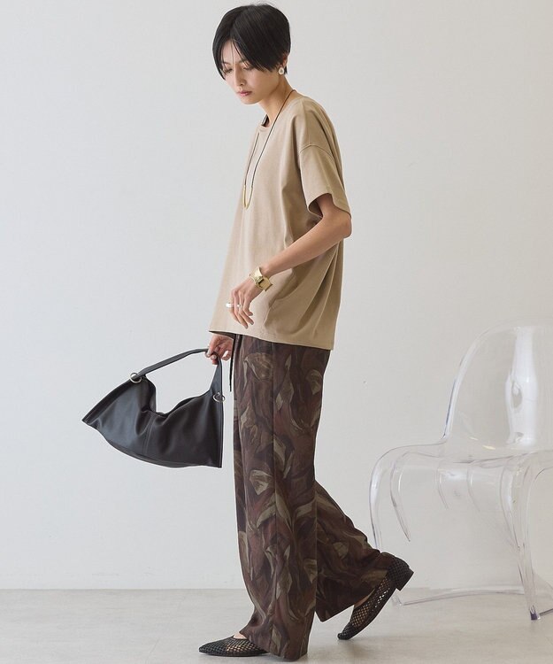 AMERICAN HOLIC 半袖コクーンカットプルオーバー Gray Beige