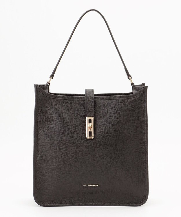 LA BAGAGERIE スクエアレザー2WAYショルダーバッグ ブラック