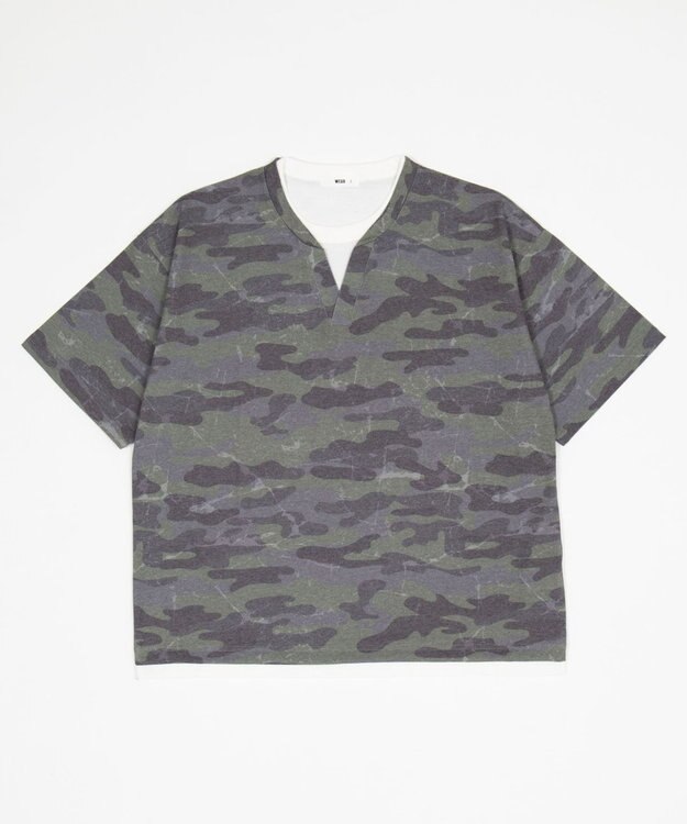 WEGO 【ユニセックス着用ITEM】キーネックフェイクレイヤードT（SS） 柄1