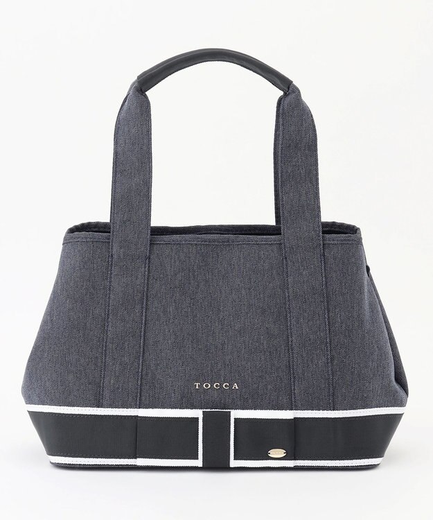 TOCCA CHELSEA OF RIBBON CANVASTOTE キャンバストートバッグ デニム系