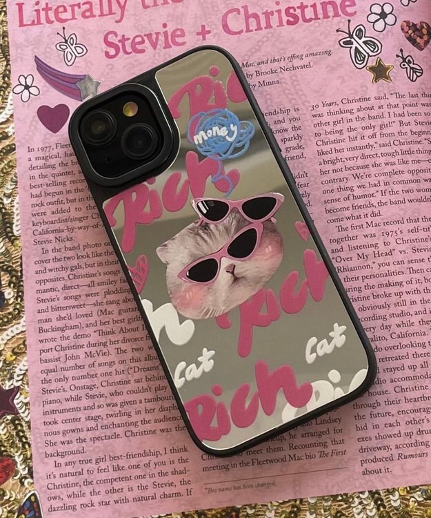 WEGO richキャットミラーiphoneケース 柄4