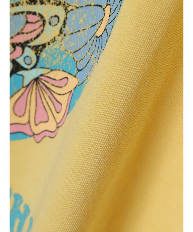 Green Parks ・Ｄｏｕｂｌｅ　Ｆｌａｇｓウ゛ィンテージライクプリントＴ Yellow