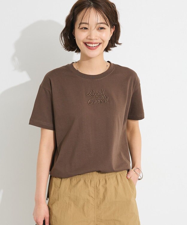 CRAFT STANDARD BOUTIQUE ロゴ刺繍TEE Brown