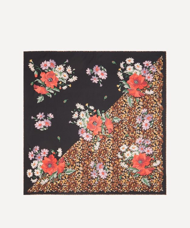 LIBERTY. アベリア 90x90 シルク スカーフ タン