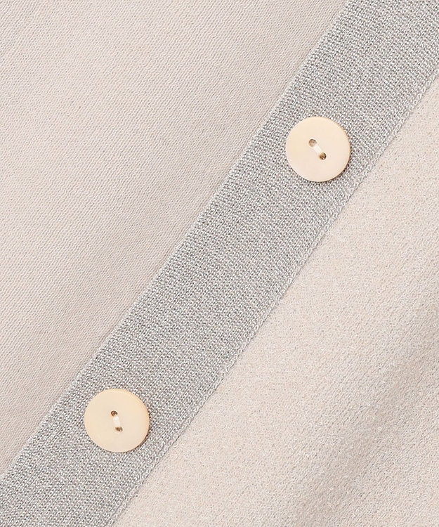 ICB L 【洗える】 ウールテンセルミニブークレ カーディガン トープ系