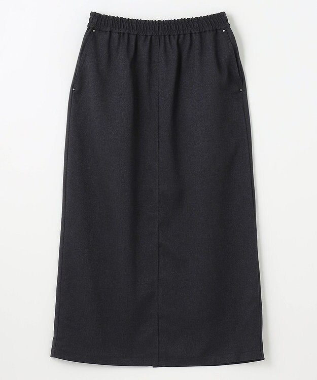 ANY 【ウエストゴム】クラシカルツイードタイトスカート ダークネイビー