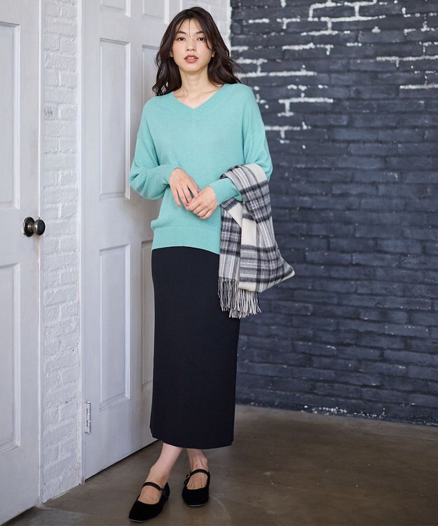 ANY ニットタイトスカート ブラック