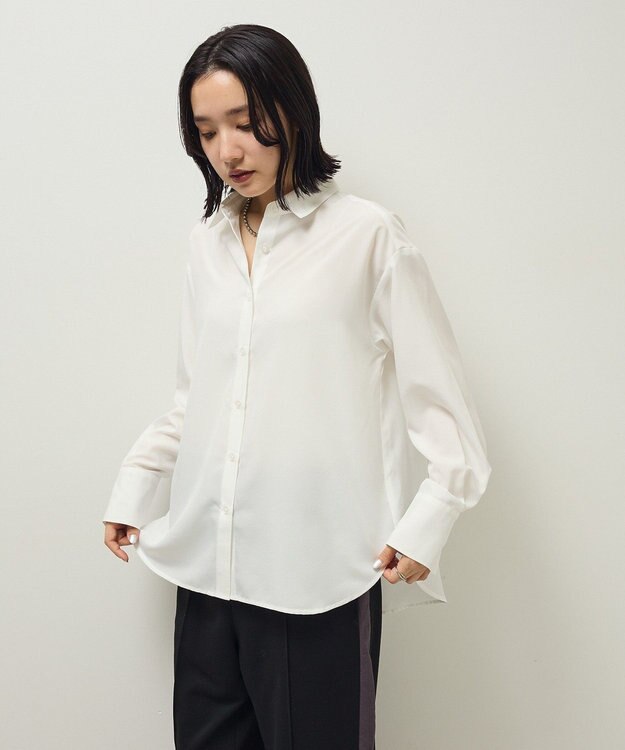 Green Parks レギュラーカラーインナーシャツ Off White