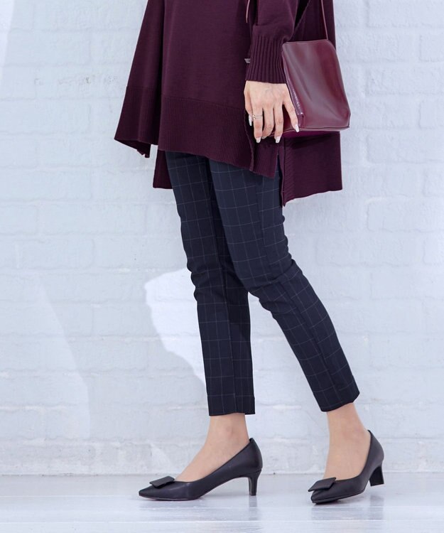 Tiaclasse 【洗える】ストレッチスリムパンツ ネイビー