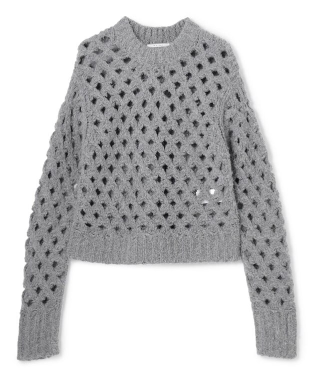 BEIGE， KOKOMO / ウールアルパカメッシュニット Md.Gray