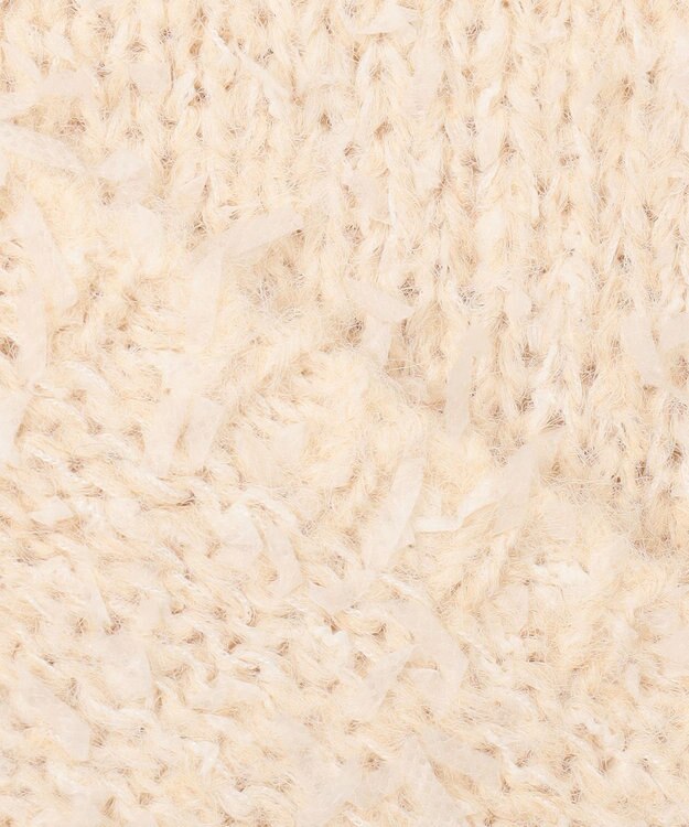 ANY SIS 【洗える】リボンヤーンミックス ニット アイボリー