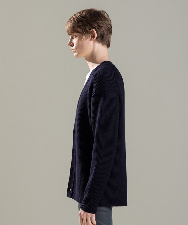 JOSEPH HOMME リッジメリノ　Vネックカーディガン グレー系