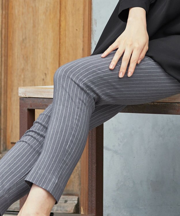 Tiaclasse 【洗える】ストレッチスリムパンツ グレー