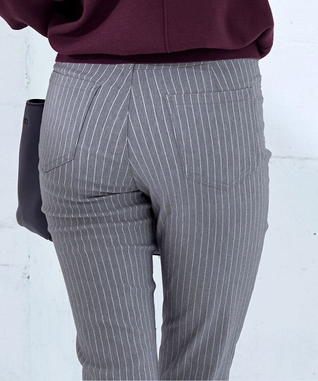 Tiaclasse 【洗える】ストレッチスリムパンツ グレー