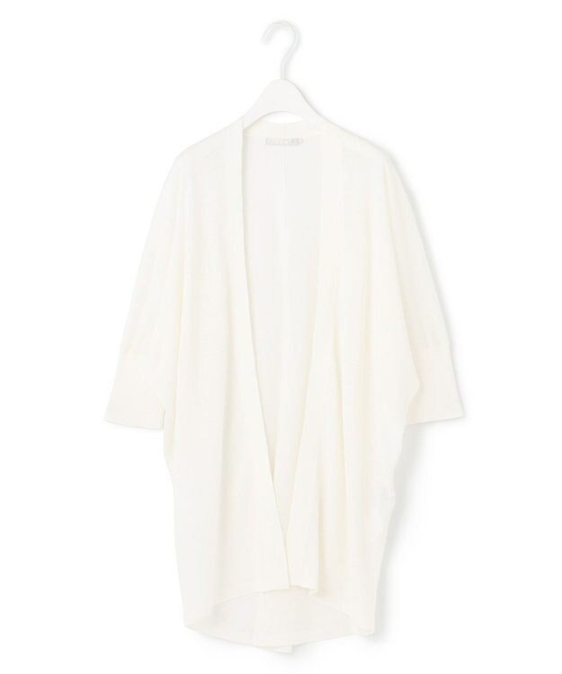 ICB 【洗える】 リネンポリエステルハイゲージ カーディガン オフホワイト系