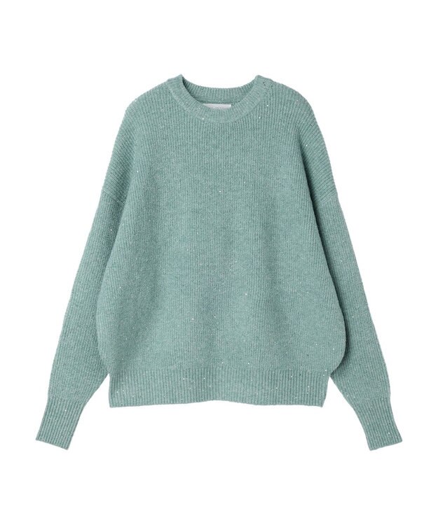 Green Parks ・Ｐｅｔｉｔ　Ｆｌｅｕｒ　ラメ＆スパンコールニット Green