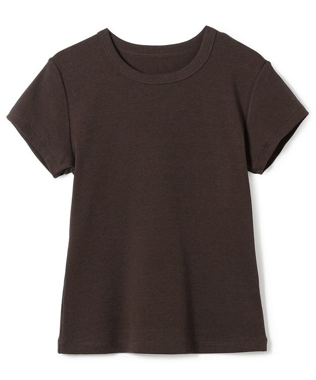 Chacott ソフトリブTシャツ ブラウン