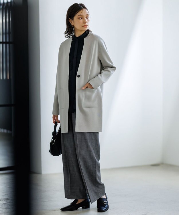 ICB L 【洗える】 レースコンビブラウス ブラック系