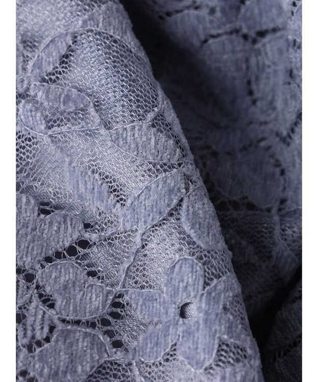 earth music&ecology 起毛レースフレアスカート Grayish Blue