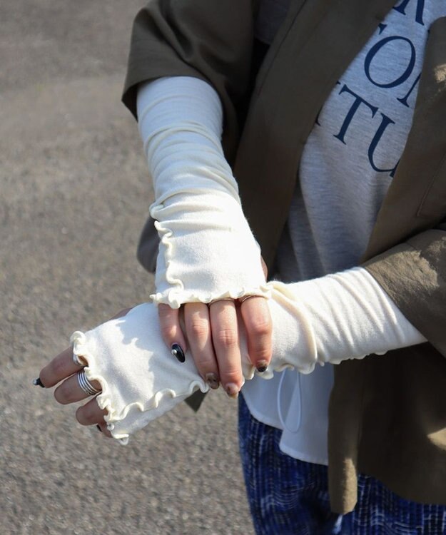 Green Parks ＪＡＭＧＡＲＤＥＮ．ＵＶカットメロウアームカバー Black