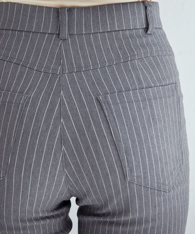 Tiaclasse 【洗える】ストレッチスリムパンツ グレー