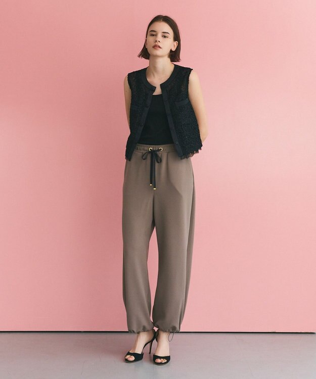 GRACE CONTINENTAL ジャージジョガーパンツ カーキ