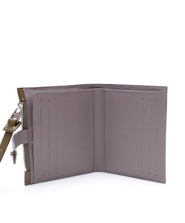 A.D.M.J. 【ミニ財布 / クリスタル×牛革】カルヴィ/ザ・ビー スモールウォレット MILITARY