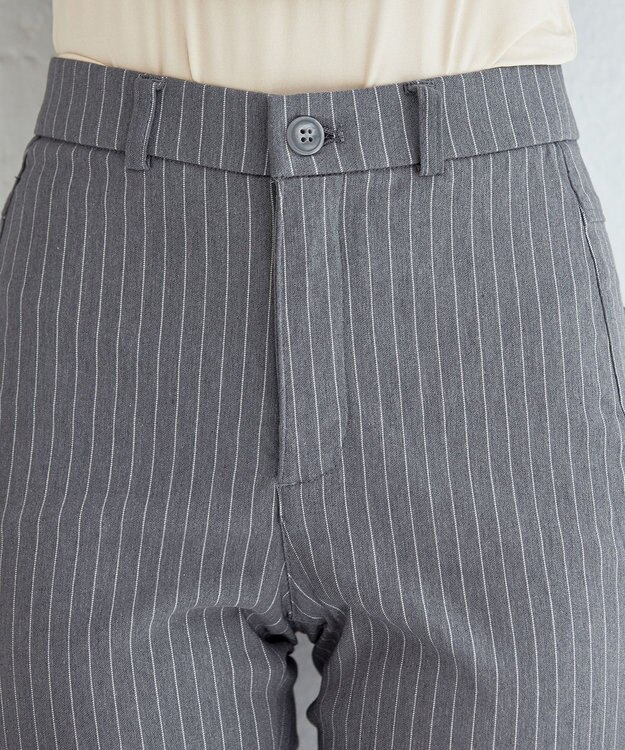 Tiaclasse 【洗える】ストレッチスリムパンツ グレー