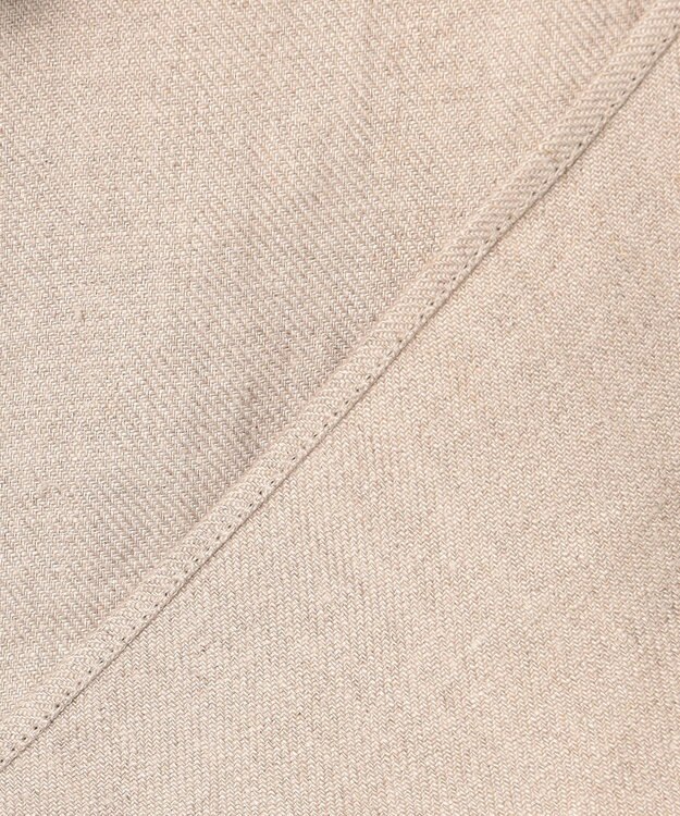 BEIGE， 【S-size】CHESTNUT / ノーカラーブラウス Flax