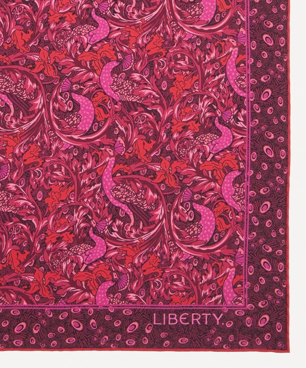 LIBERTY. ゼフィリーヌ 70x70 シルク スカーフ ピンク