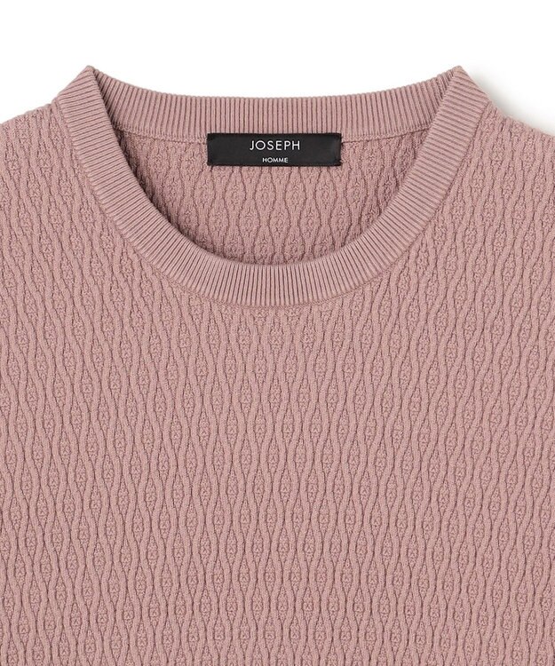JOSEPH HOMME 【新柄】 ヴィスコースリンクス　クルーネックニット ピンク系