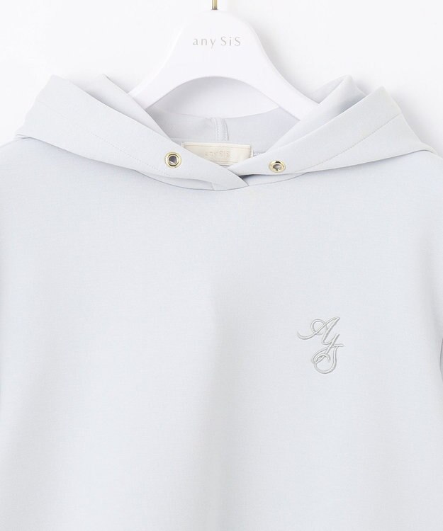 ANY SIS 【洗える】ダンボールプル パーカー ライトブルー