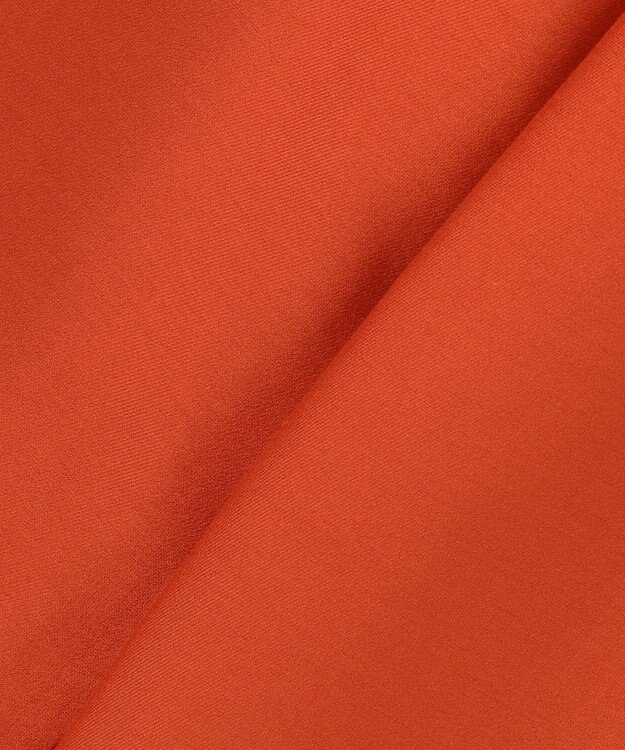 ICB 【洗える】ウールワッシャーツイル ワイドストレートパンツ オレンジ系