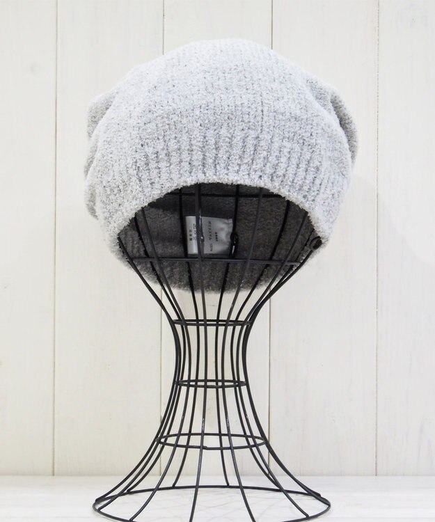 石田製帽 マイクロモール ホールガーメント ニット帽 ミディアムグレー