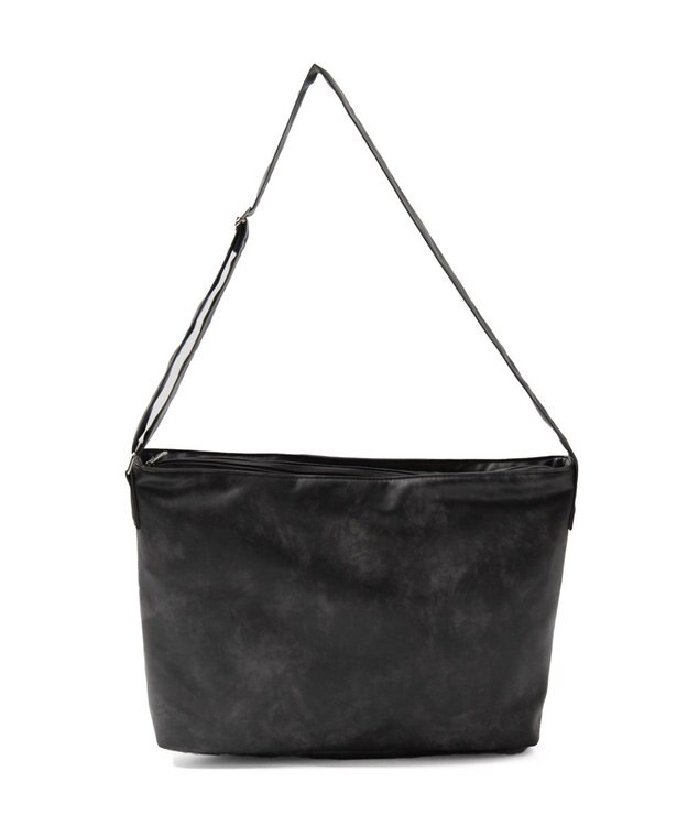 WEGO 【ユニセックス着用ITEM】レザータッチBIGショルダー グレー