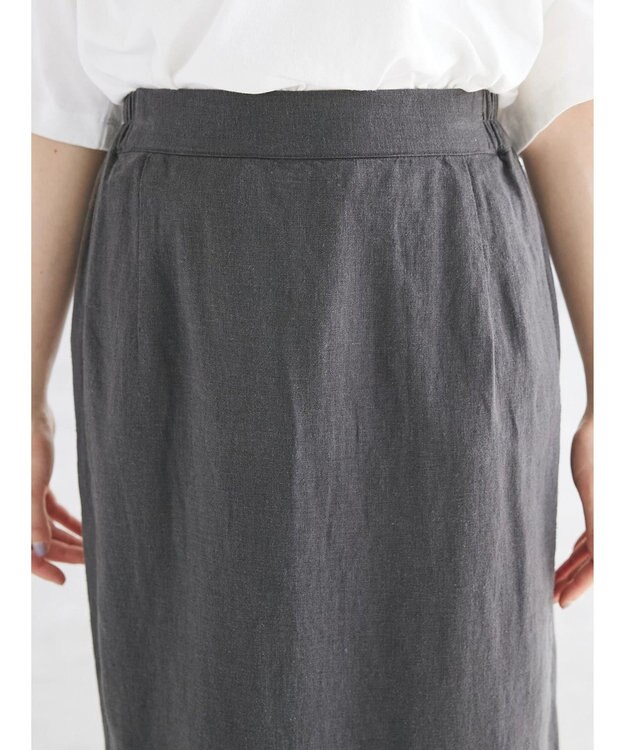 CRAFT STANDARD BOUTIQUE 【キナリノ別注】リネンレーヨンスカート Charcoal Gray