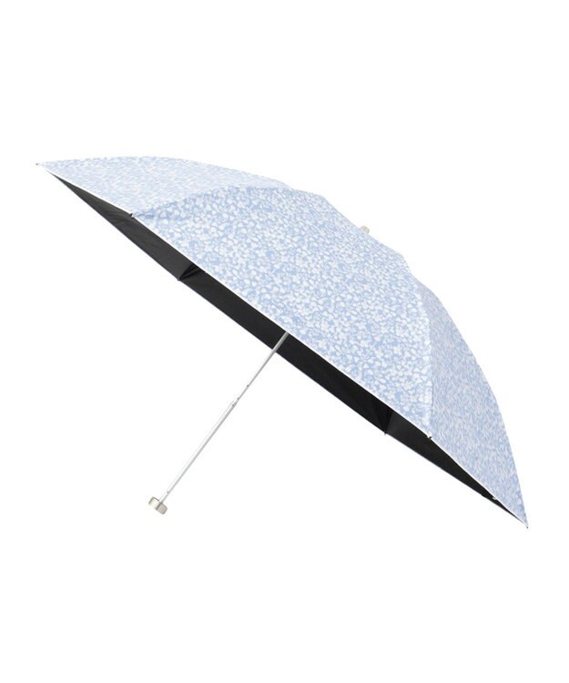 MOONBAT 【フワクール生地使用/軽量】MACKINTOSH PHILOSOPHY 遮光 晴雨兼用 折りたたみ日傘 小花柄 ペールスカイ