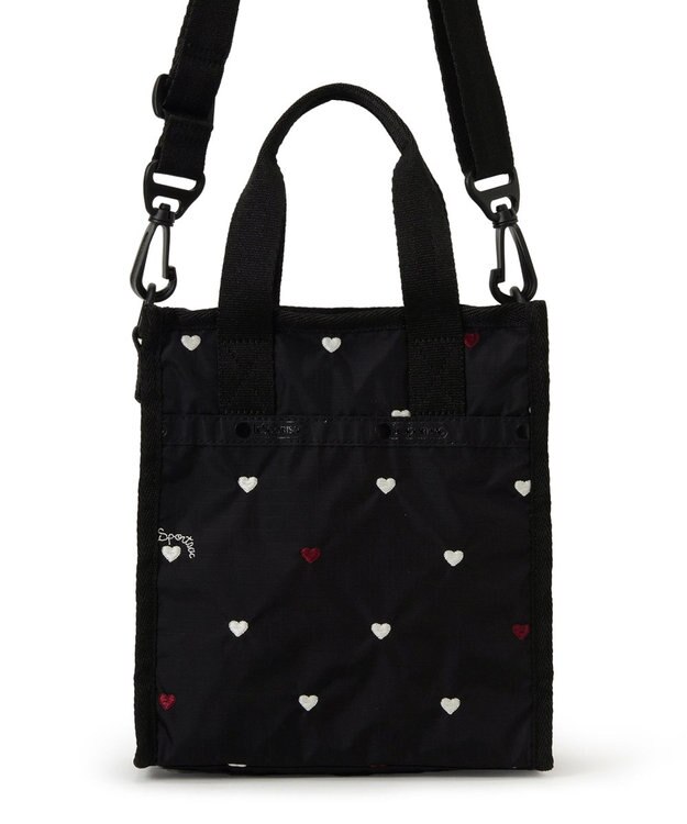LeSportsac MINI N/S TOTE/レッド/ホワイトハートEMB レッド/ホワイトハートEMB